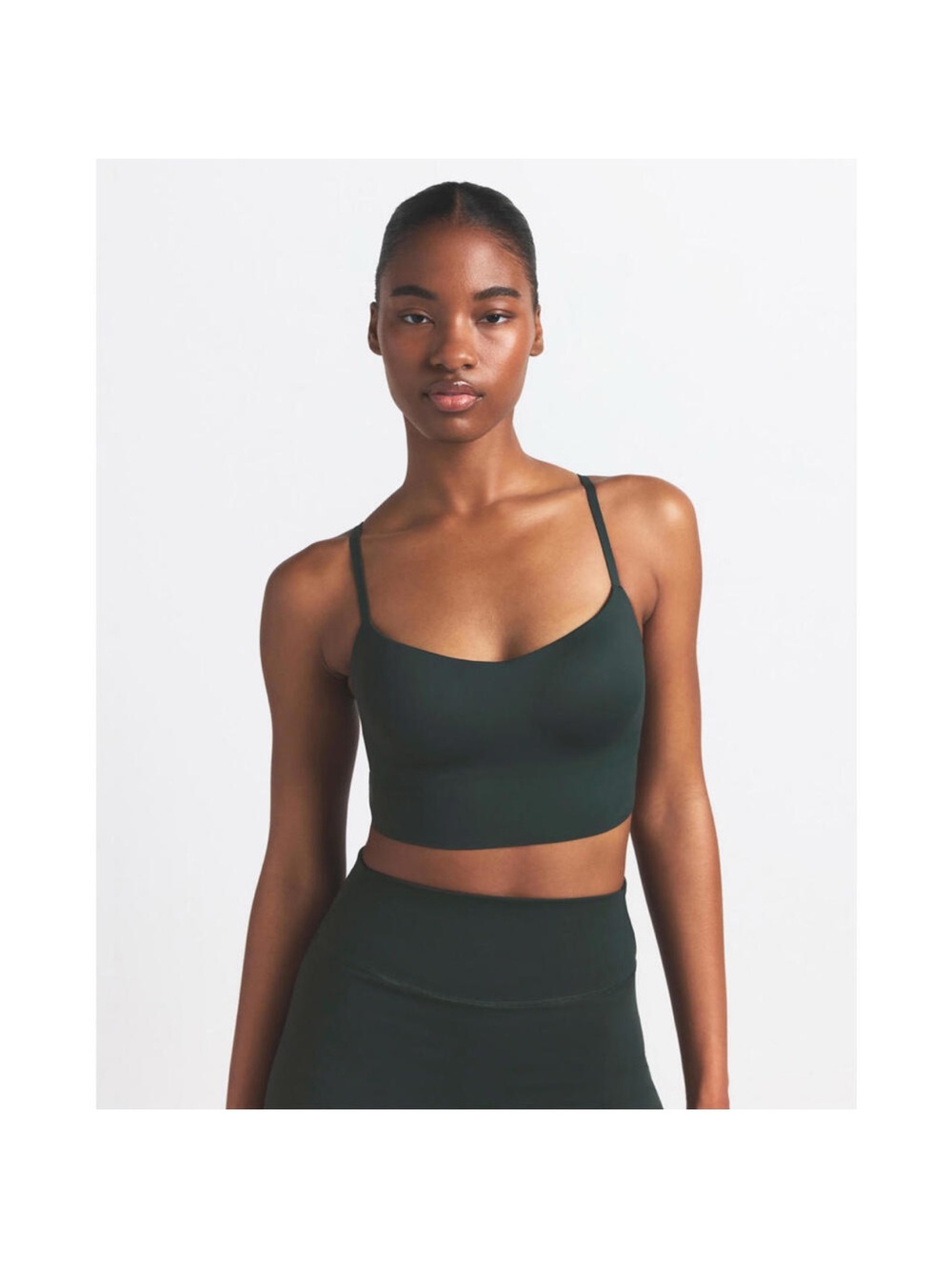 SKIMS Seamless Scoop Bralette in Forest Green